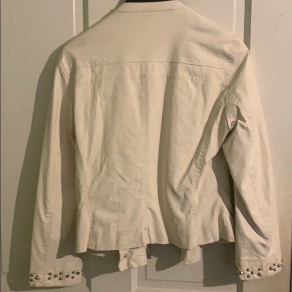 Forever21 White Leather Jacket - Picture 2 of 3